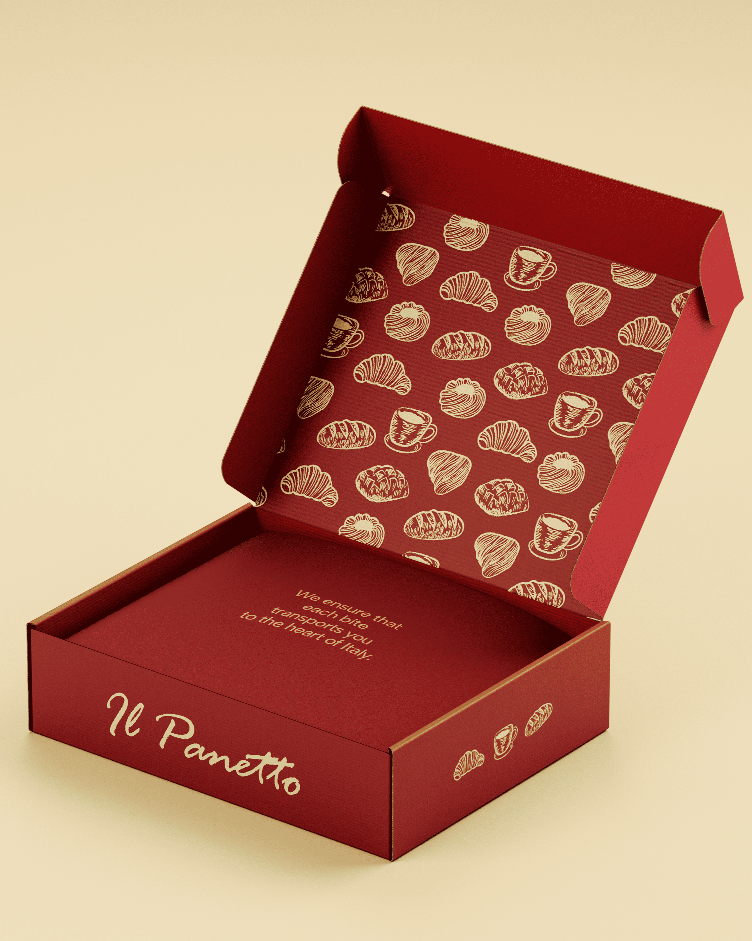 Mockup principal de papelería de Il Panetto